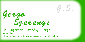 gergo szerenyi business card