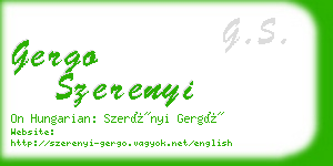 gergo szerenyi business card